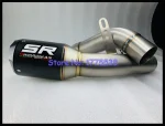 High Quality Titanium Alloy Carbon Fiber Motorcycle Exhaust Muffler Slip-on Link Pipe for Kawasaki Z900 2012-2021 Escape Moto - Image 2